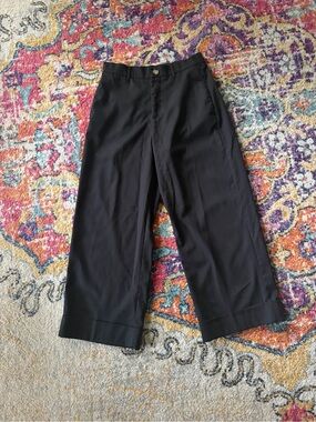 Zara Wide-Leg Black Trousers